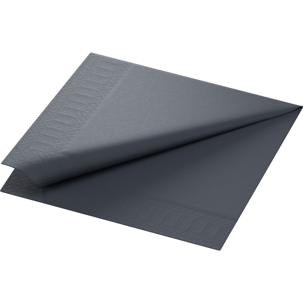 Zelltuchservietten Duni 3 lg 1/4 Falz schwarz, 40x40cm