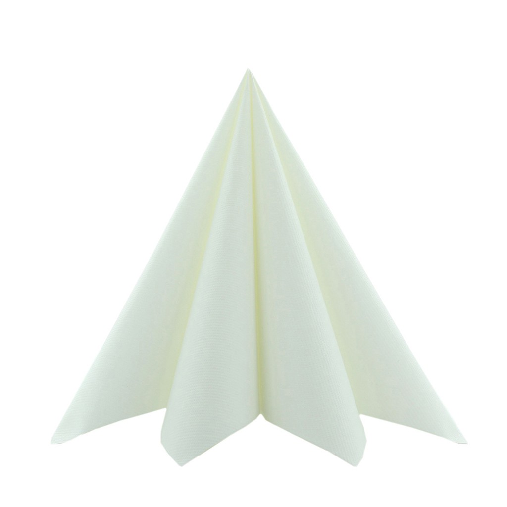 Linclass Serviette Basic weiss 40 x 40 cm 1/4 Falz