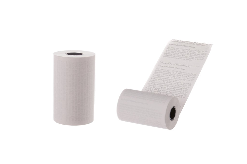 Thermorollen mit Sepa-Lastschrifttext (B)57mm x (Ø)30mm x (Kern)12mm
