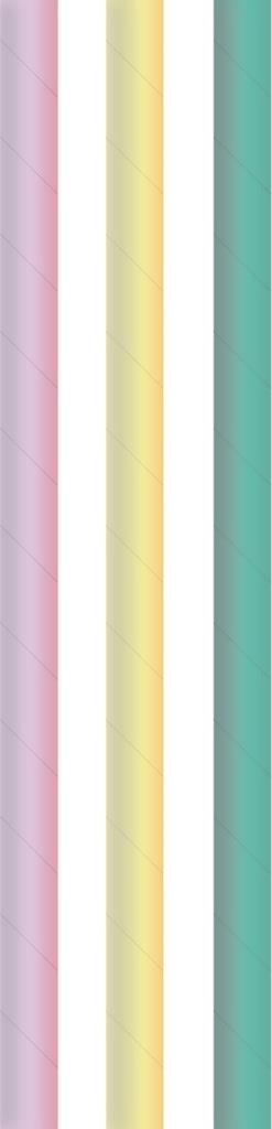 Papier Papiertrinkhalm Pastel Mix Ø 8 mm / 200 mm 23x150