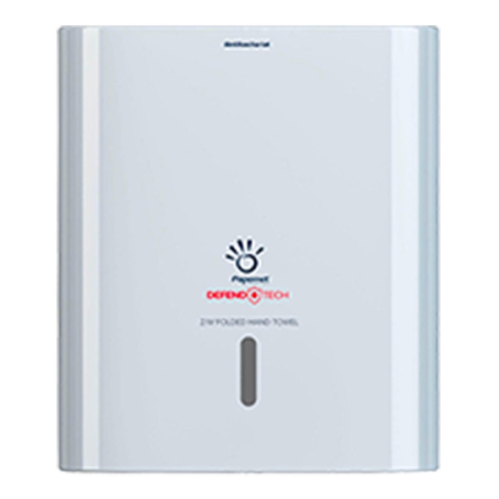 Spender für Z/W-Falz Falthandtücher Defend Tech Technologie; weiss