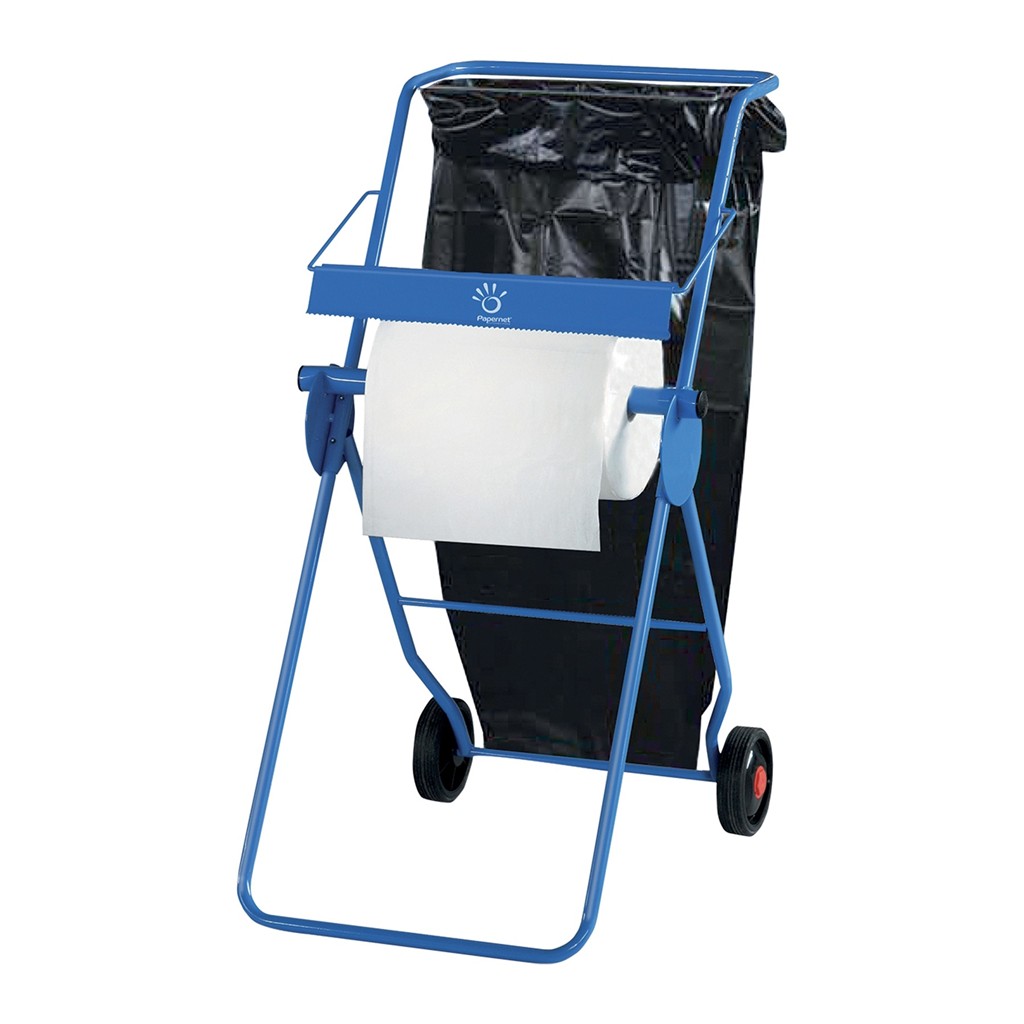 Spender Industrieputztuchrollen Metall - blau, H1030xB480xT720