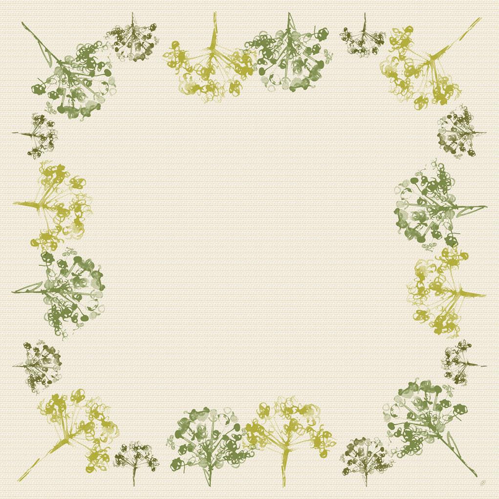 Mitteldecken Dunicel Green Umbles, 84 x 84cm