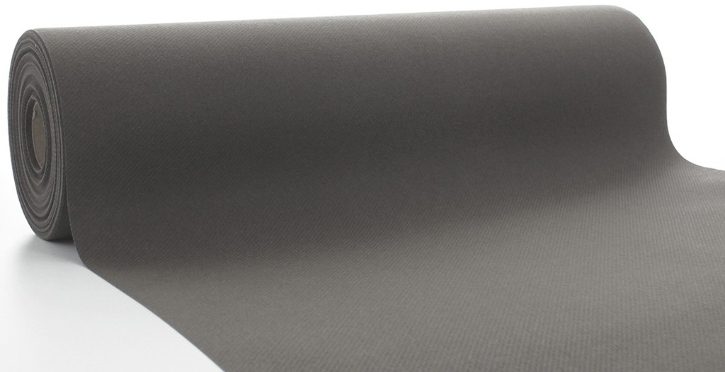 Linclass Tischläufer Basic beige grey 40 cm x 24 m