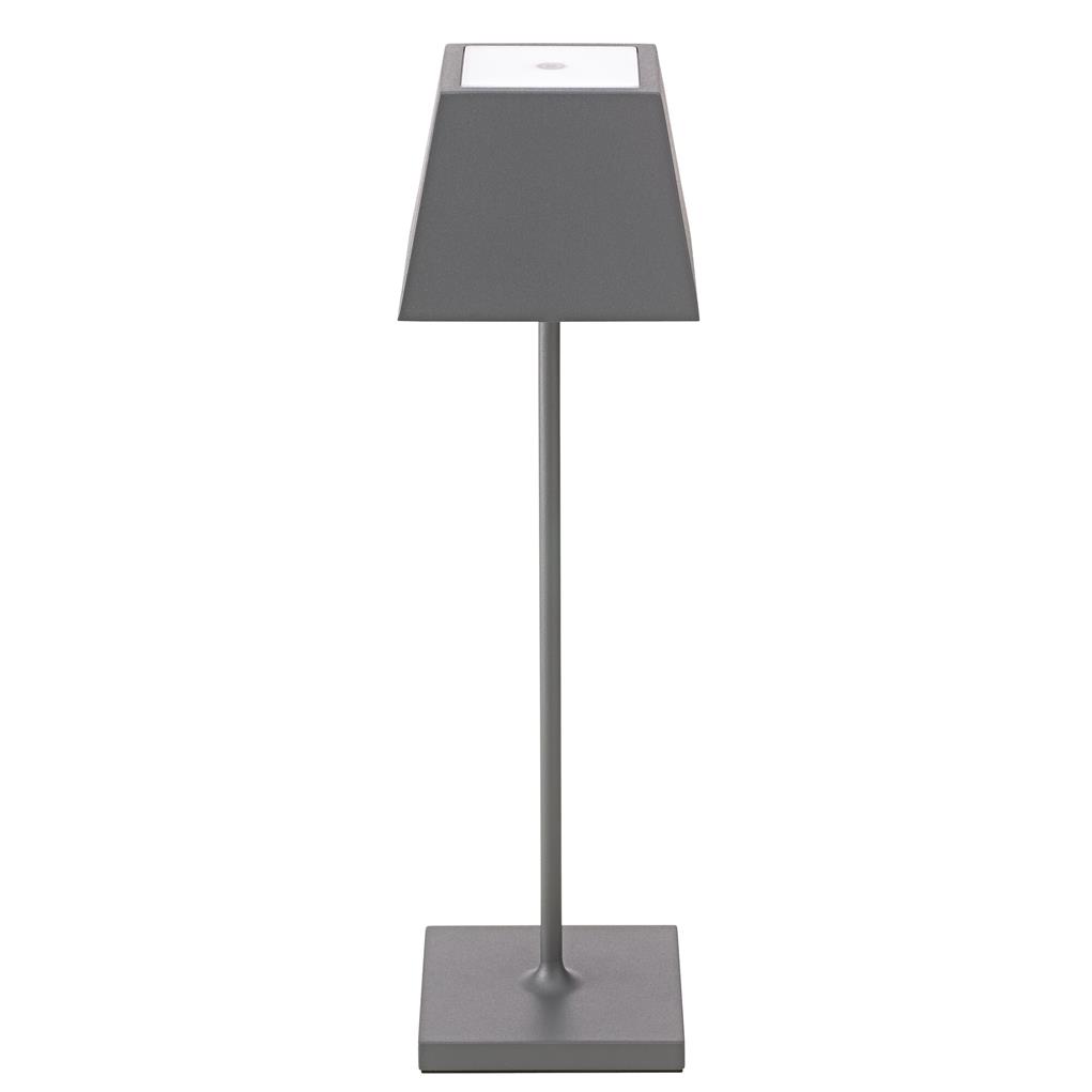 LED Tischleuchte kabellos Nuinde 38,0 cm (H) 10,0 cm (D) anthrazit