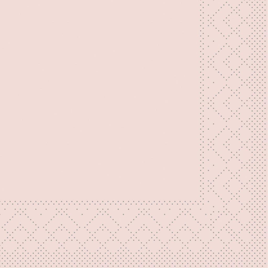 Tissue 3-lg Serviette Basic altrosa 24 x 24 cm 1/4 Falz