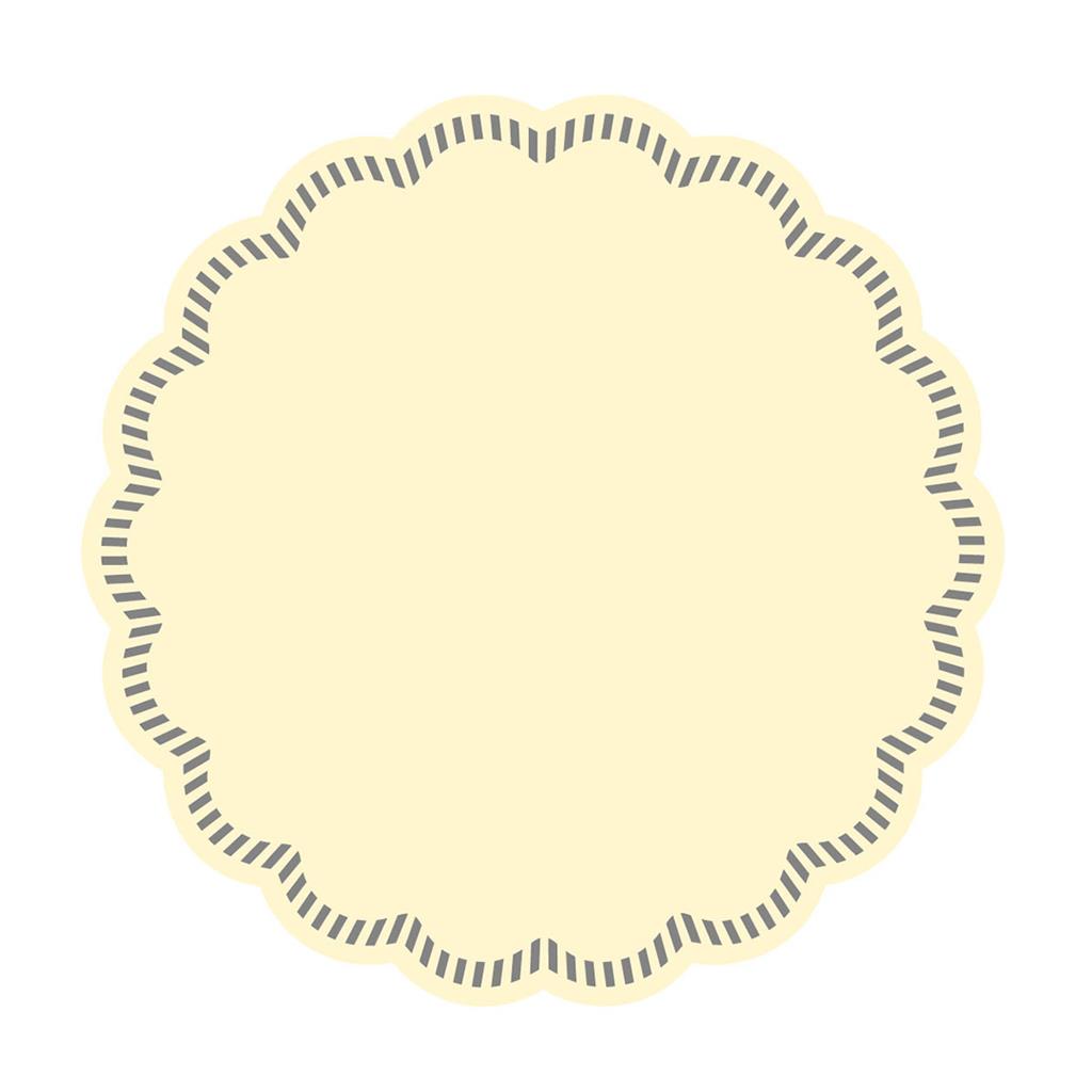 Tissue 9-lg Deckchen Basic creme (No. 25 90 mm 6x250