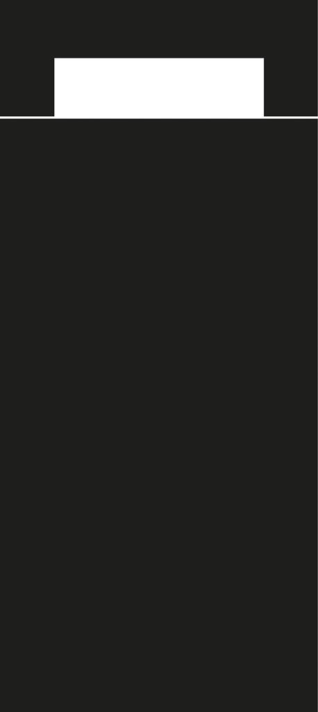 Papier + Tissue Bestecktasche Basic 202 x 85 mm, schwarz