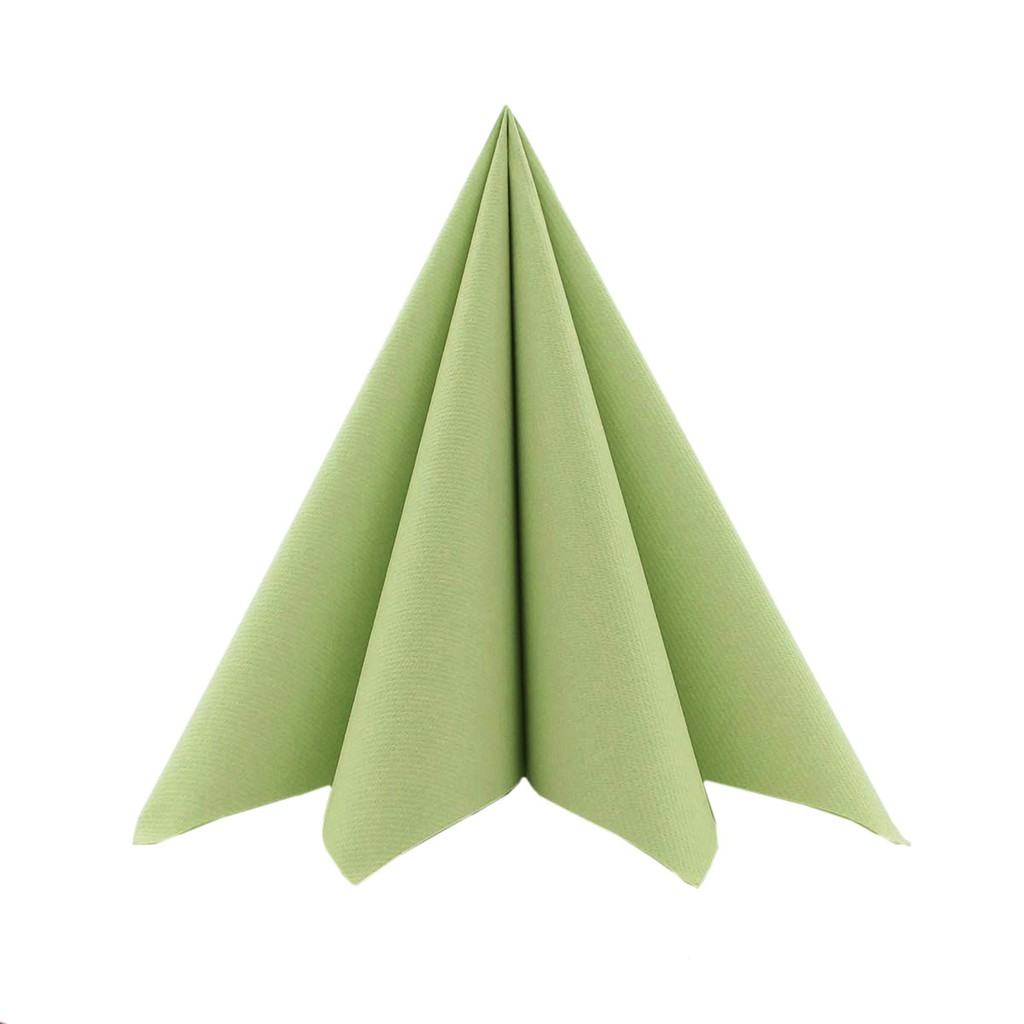 Linclass Serviette Basic oliv 33 x 33 cm 1/4 Falz