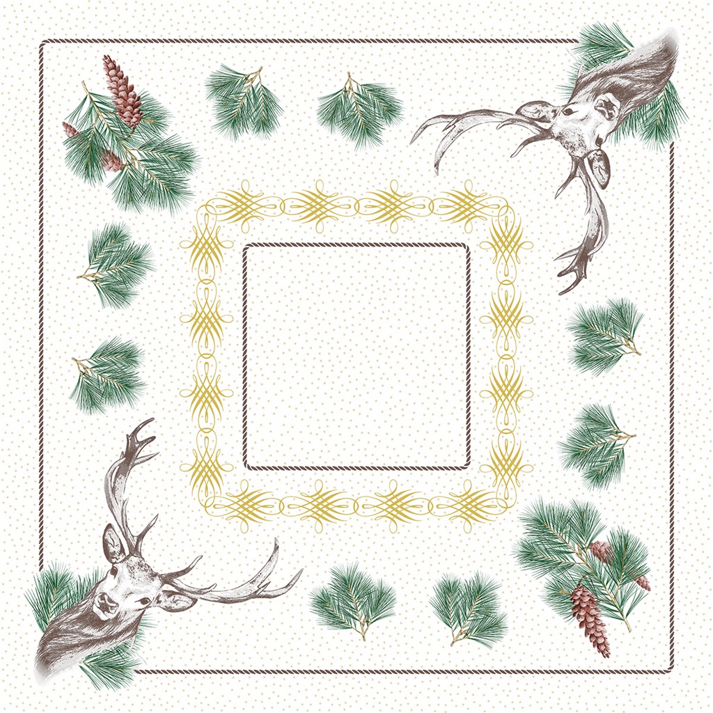 Linclass Tischdecke Gustav 80 x 80 cm 1/8-Falz