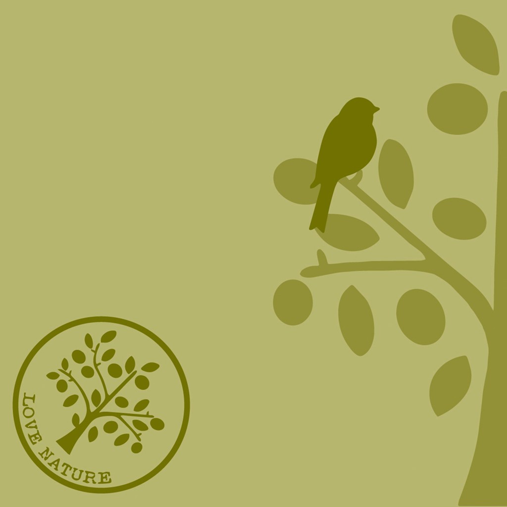 Linclass Serviette Love Nature-Baum oliv 40 x 40 cm 1/4 Falz