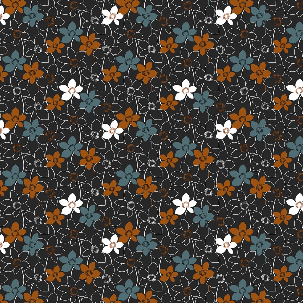 Linclass Tischdecke Cora schwarz 80 x 80 cm 1/8-Falz