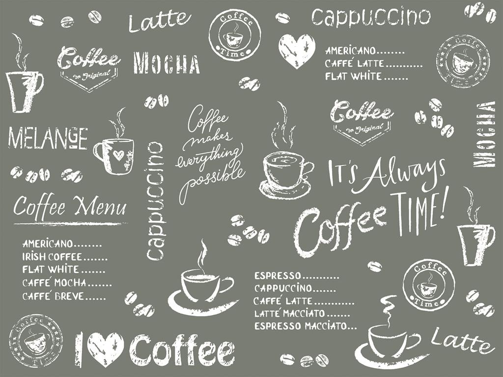 Linclass Tischsets Coffee time anthrazit 40 x 30 cm