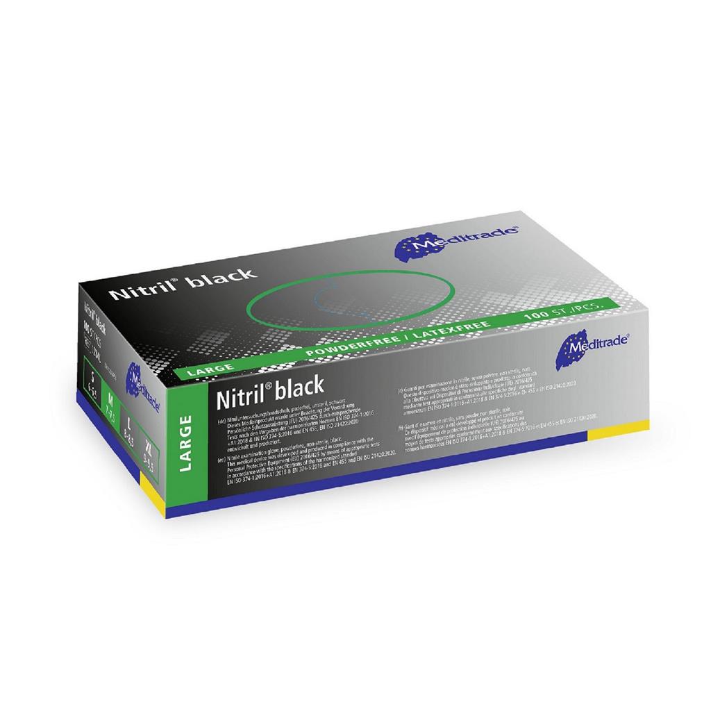 Nitrilhandschuh "Nitril Black" Gr: L schwarz