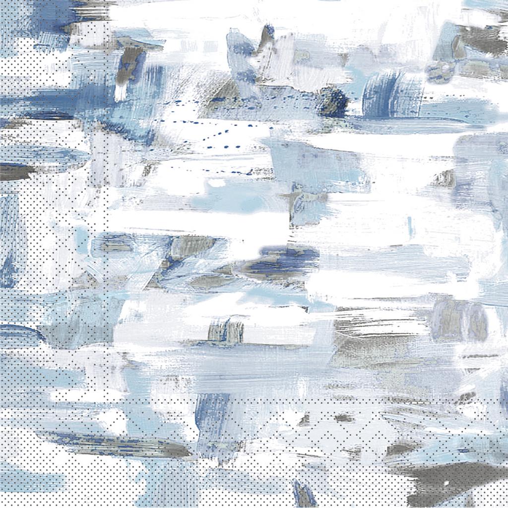 Tissue 3-lg Serviette Pablo blau 40 x 40 cm 1/4 Falz