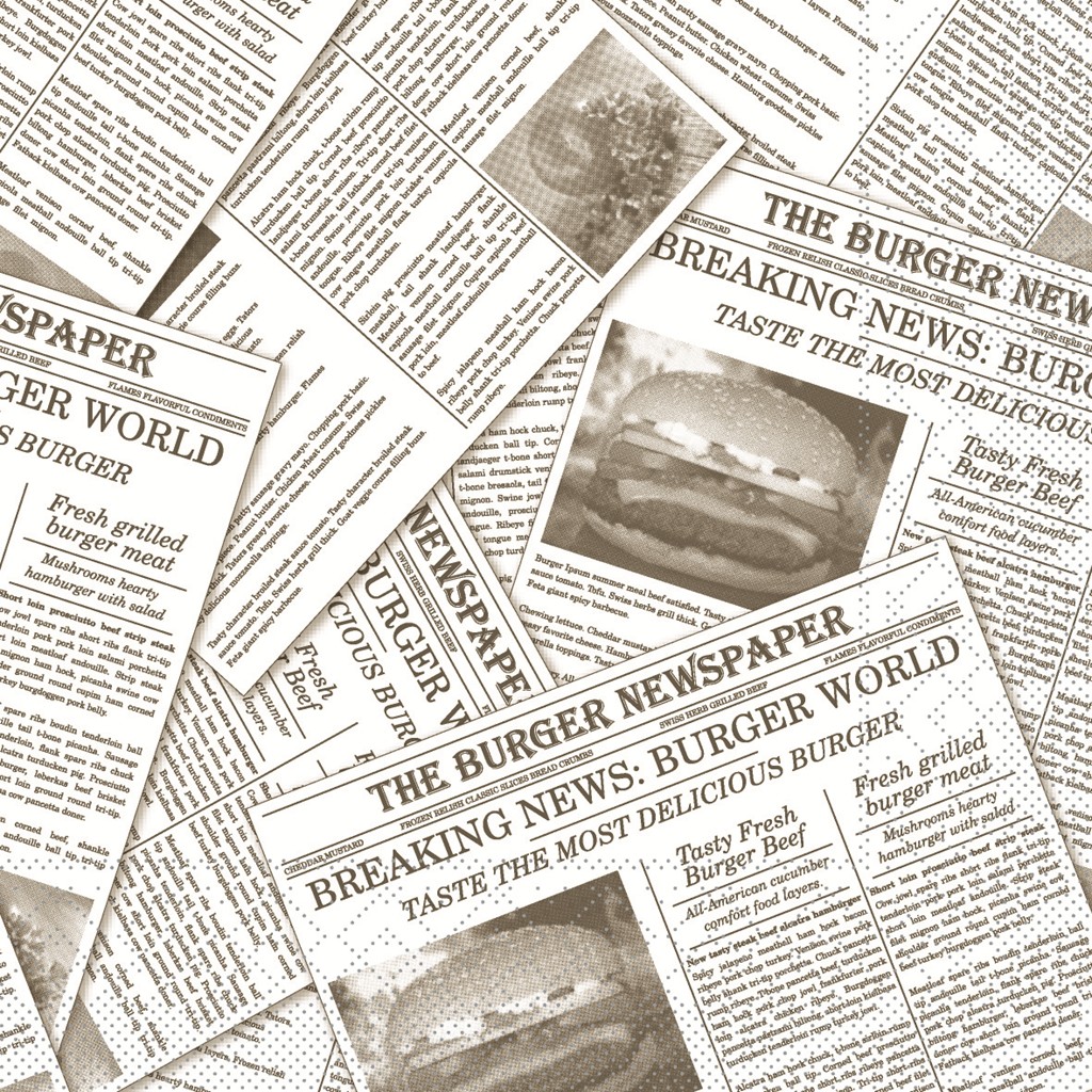 Tissue Serviette Newspaper grau 33 x 33 cm 1/4 Falz 3-lg