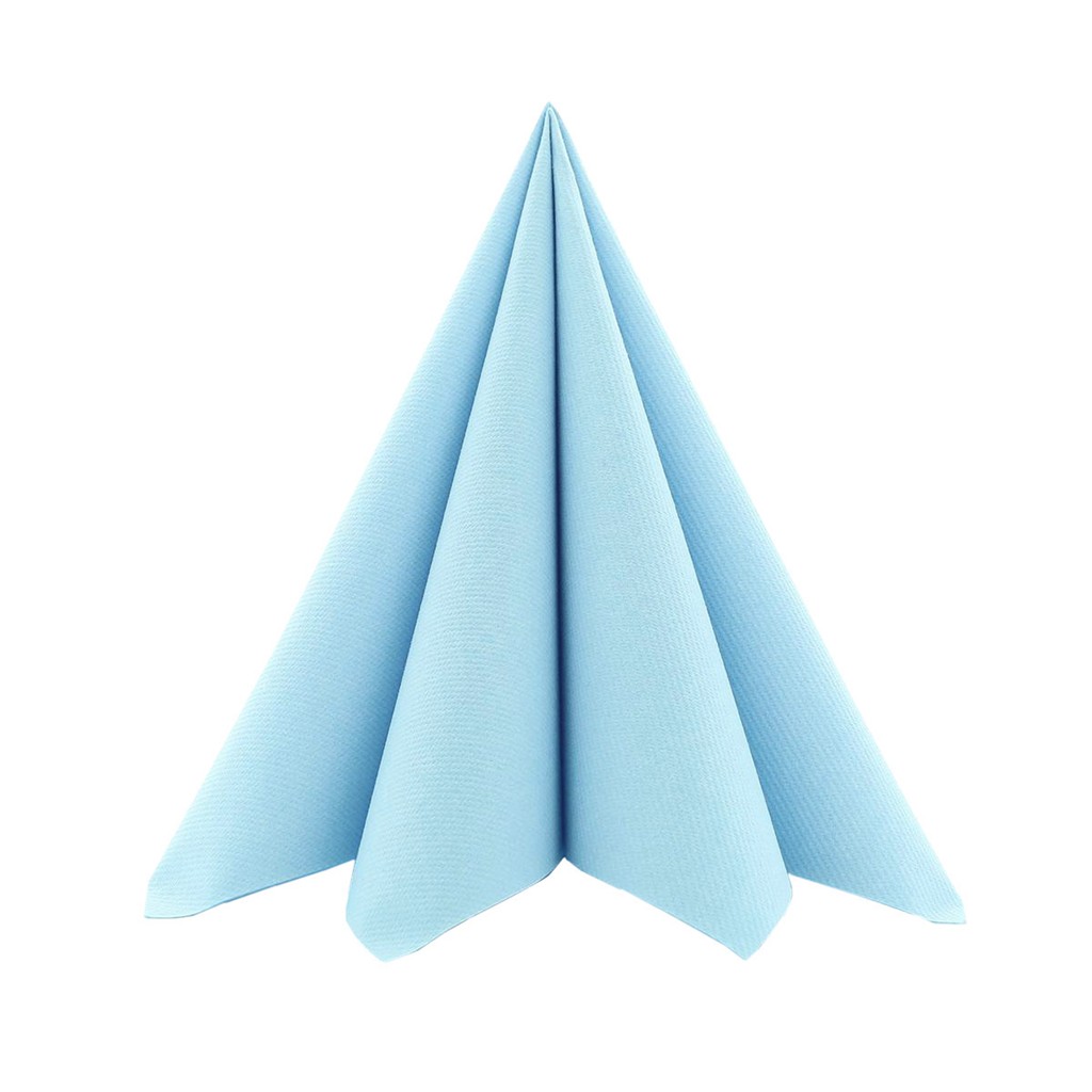 Linclass Serviette Basic hellblau 40 x 40 cm 1/4 Falz