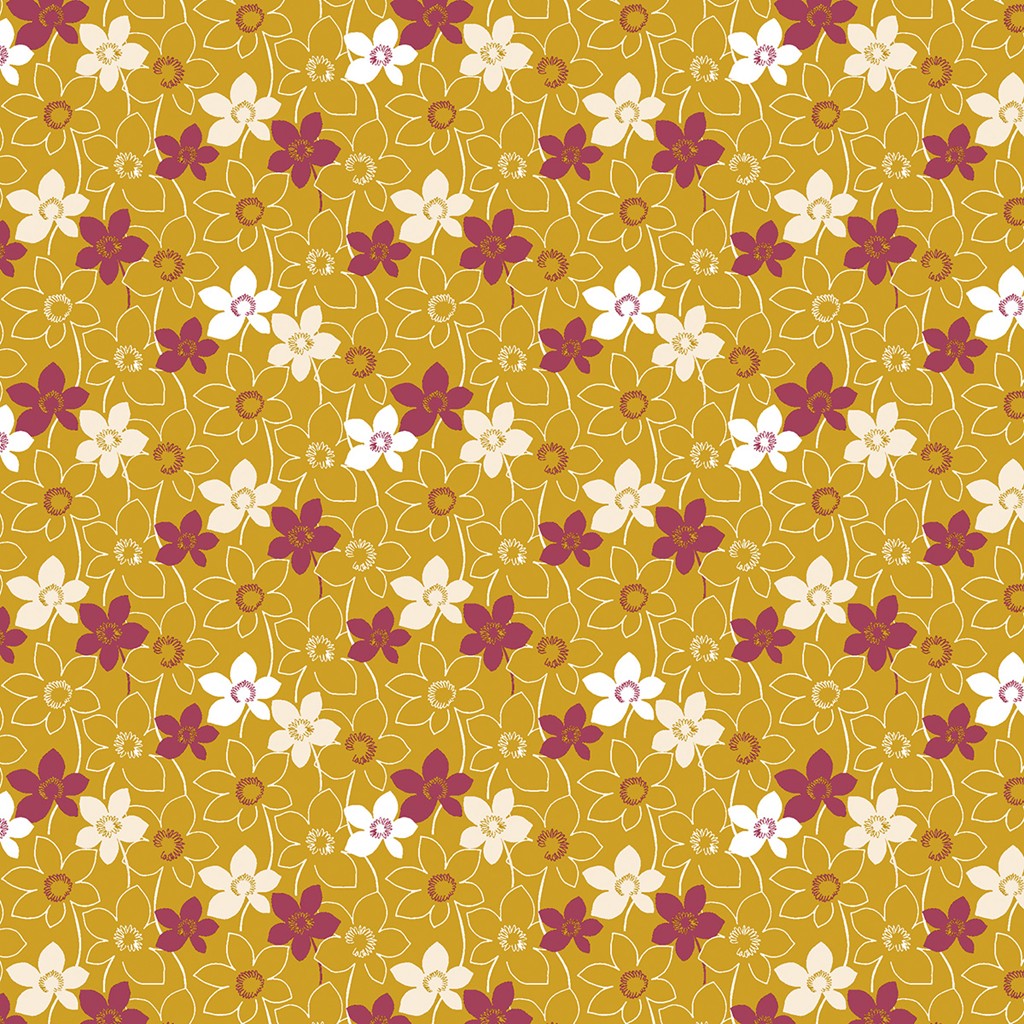 Linclass Tischdecke Cora gold 80 x 80 cm 1/8-Falz