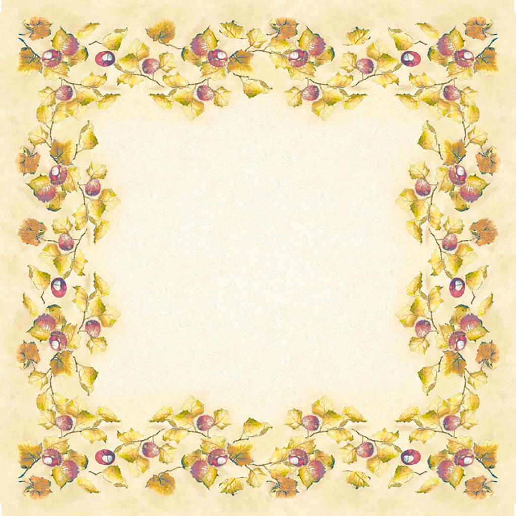 Linclass Tischdecke Kastanie 80 x 80 cm 1/8-Falz