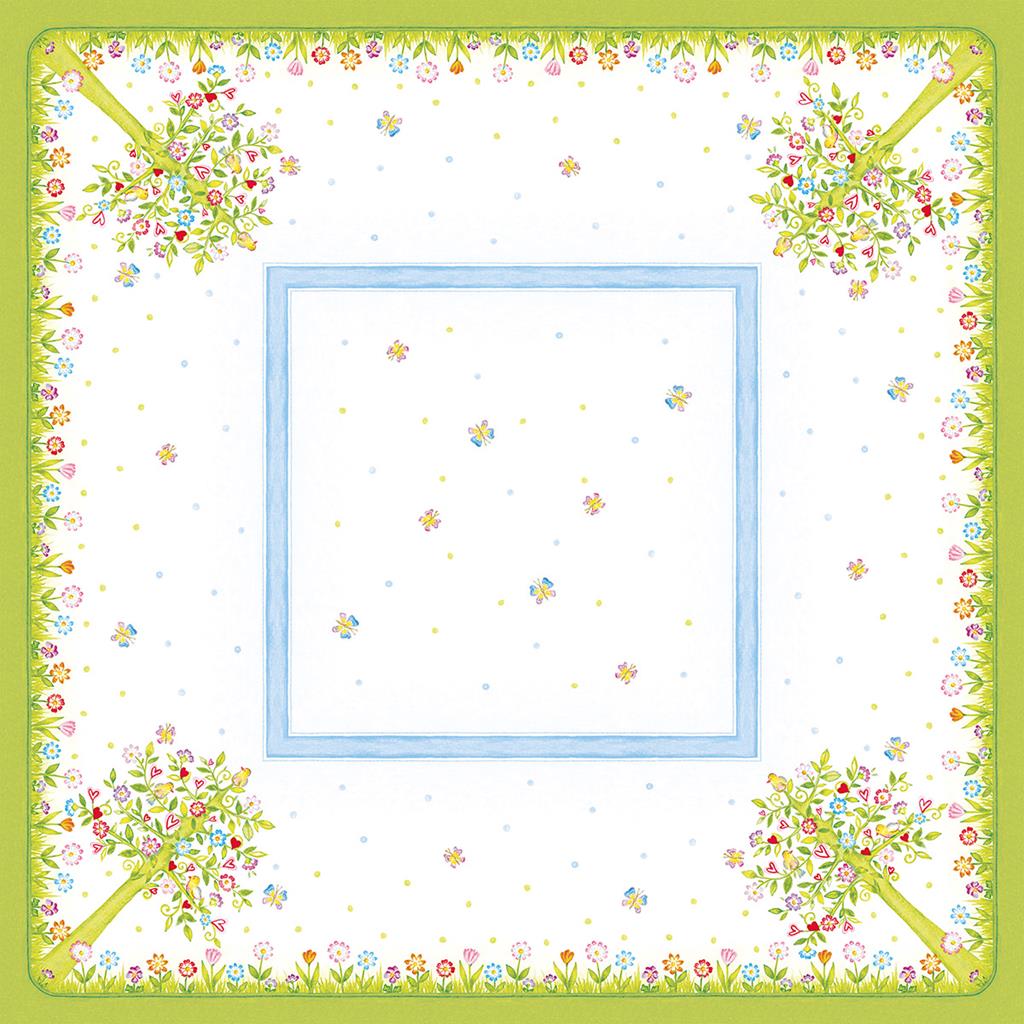 Linclass-Premium Tischdecke  Insa 80 x 80 cm 1/8-Falz