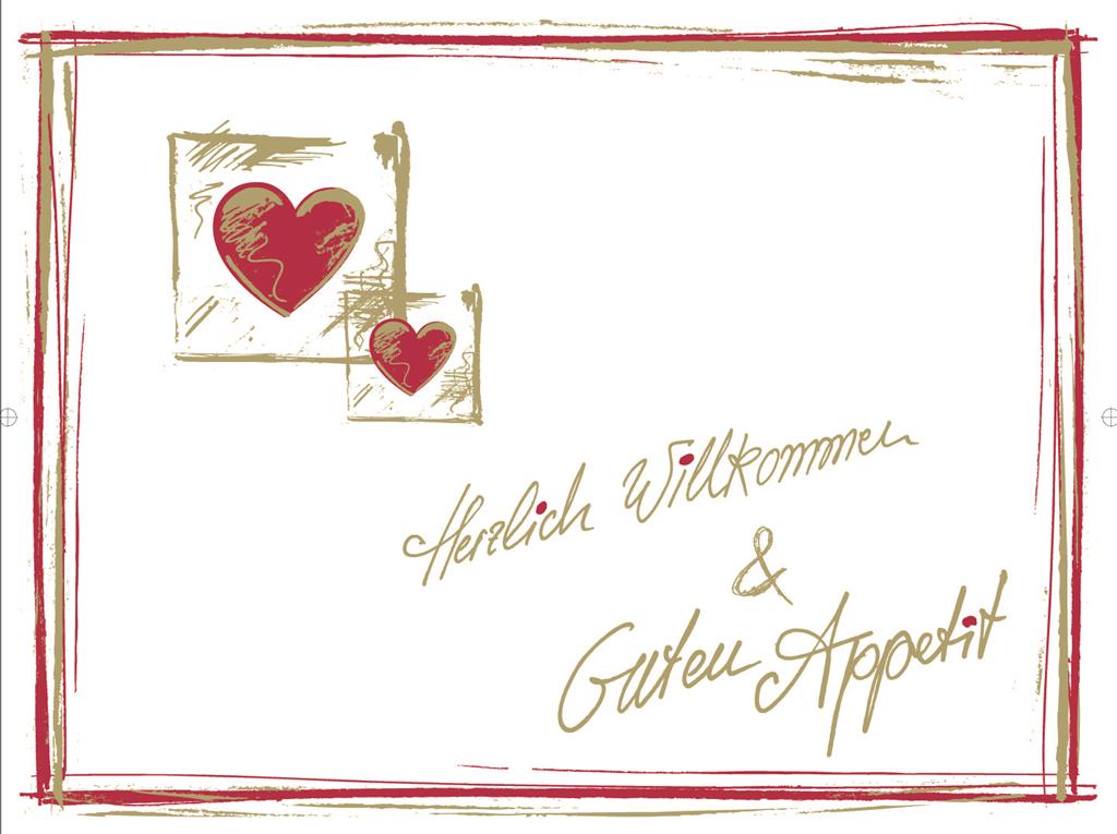 Linclass Tischsets Herzlich Willkommen & 40 x 30 cm