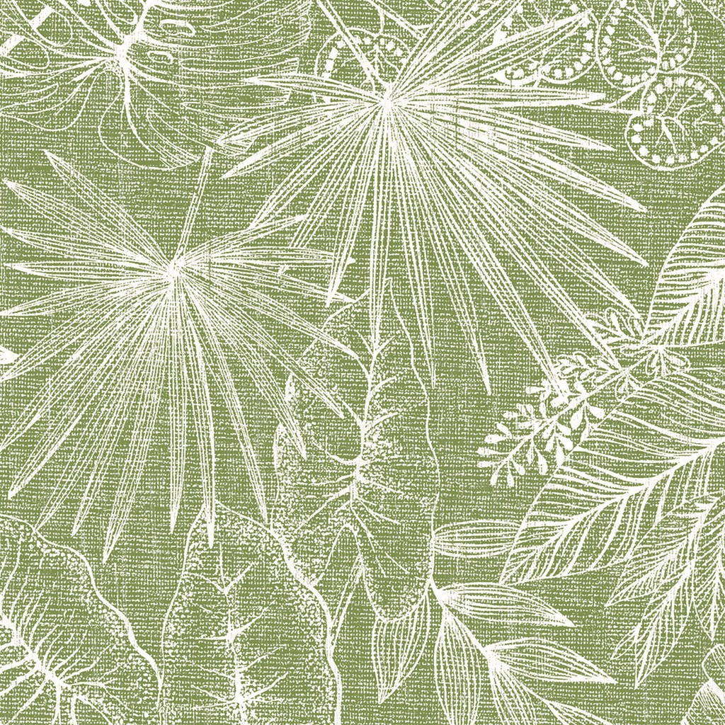 Linclass Serviette Kona oliv 40 x 40 cm 1/4 Falz
