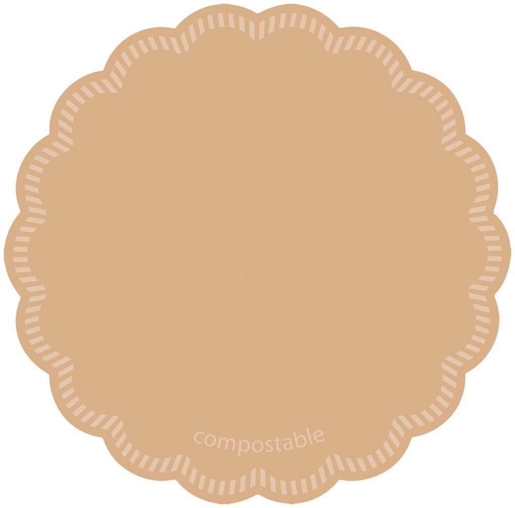 Tissue 9-lg. Deckchen Basic sand (No. 25 90 mm