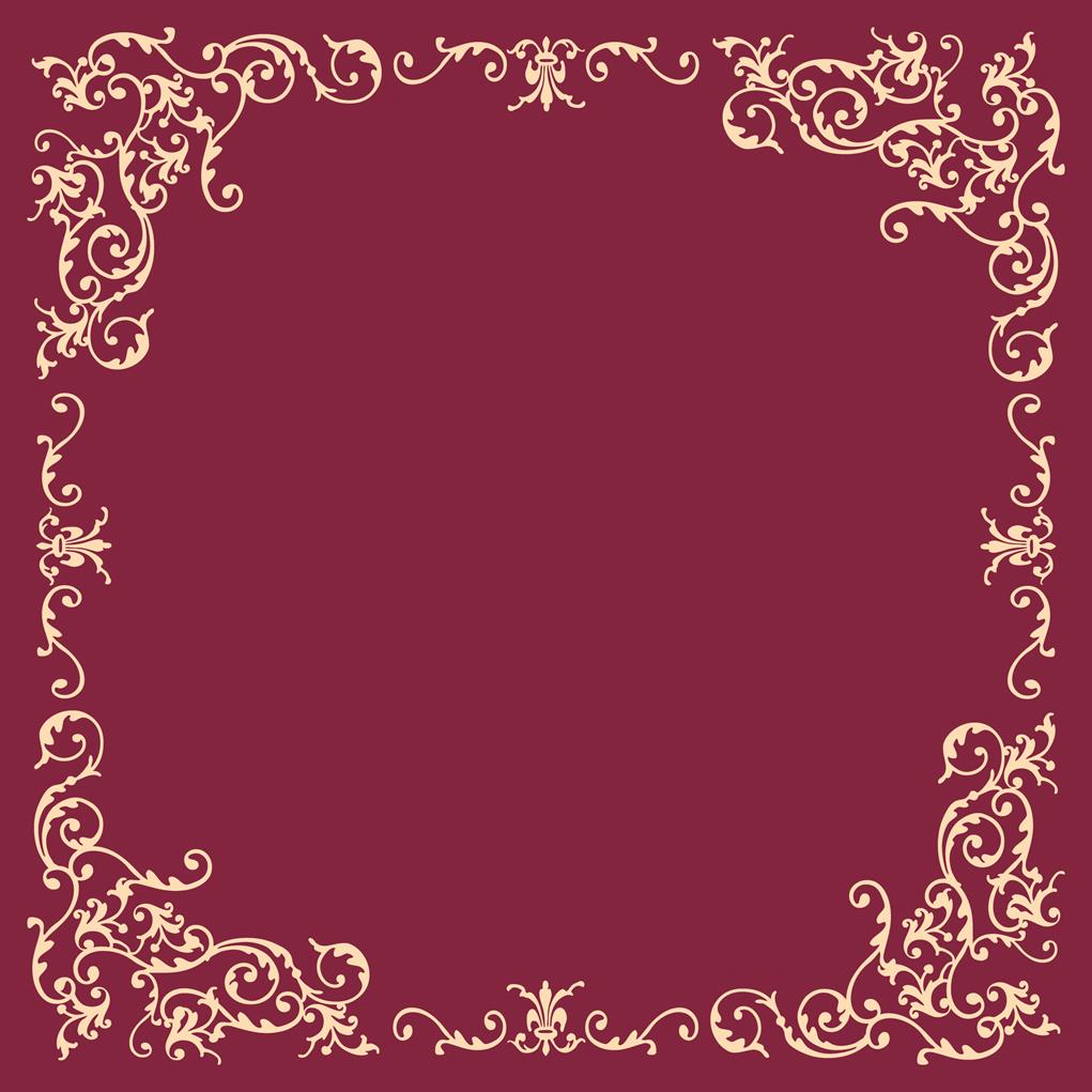Linclass Tischdecke Pomp bordeaux-creme 80 x 80 cm 1/8-Falz