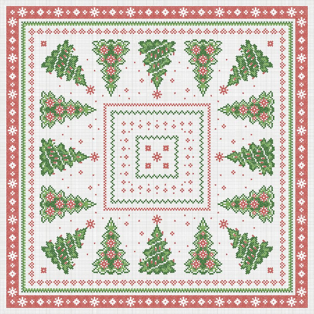 Linclass Tischdecke  Gina 80 x 80 cm 1/8-Falz