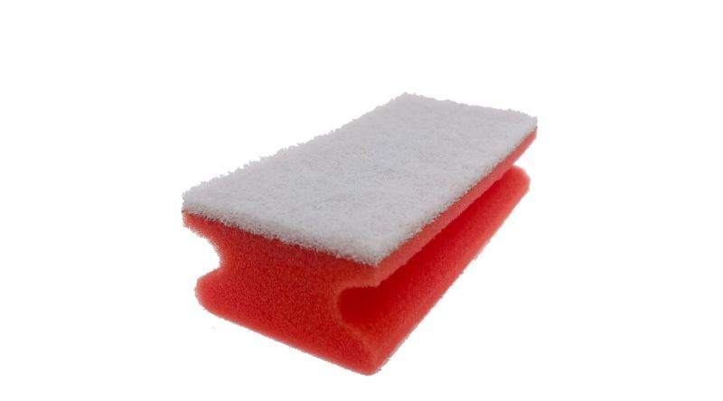 Putzschwamm Kratzfrei rot/weiss