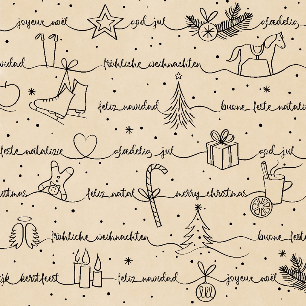 Tissue 3-lagig Serviette Ravin schwarz-n 24 x 24 cm 1/4 Falz