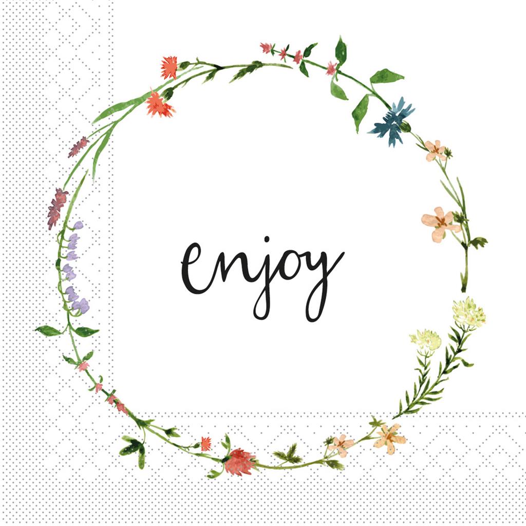 Tissue 3-lg Serviette Kalina 33 x 33 cm 1/4 Falz