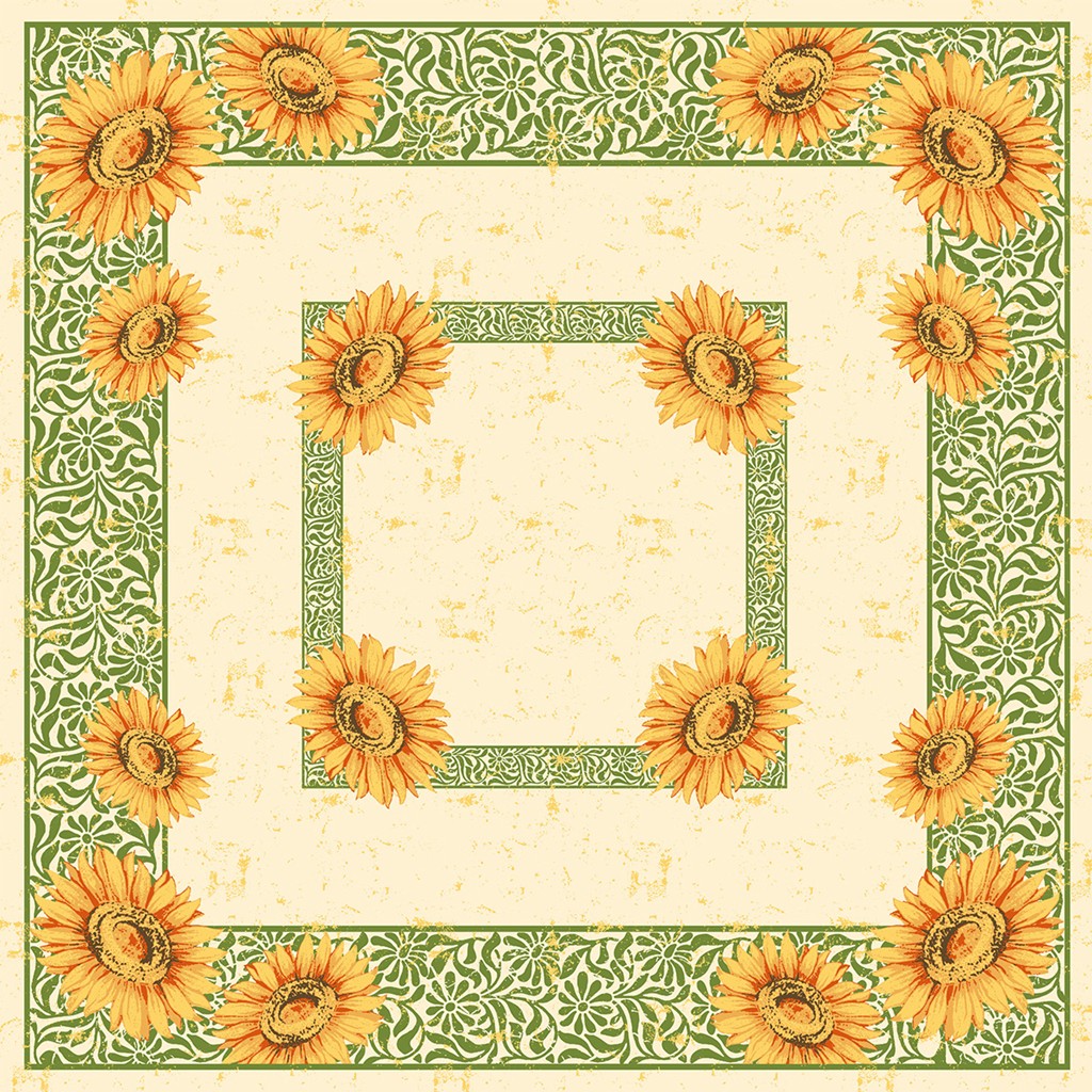 Linclass Tischdecke Aura 80 x 80 cm 1/8-Falz
