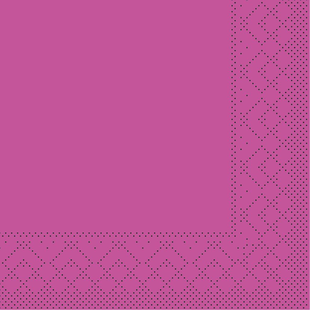 Tissue 3-lg Serviette Basic violett 24 x 24 cm 1/4 Falz