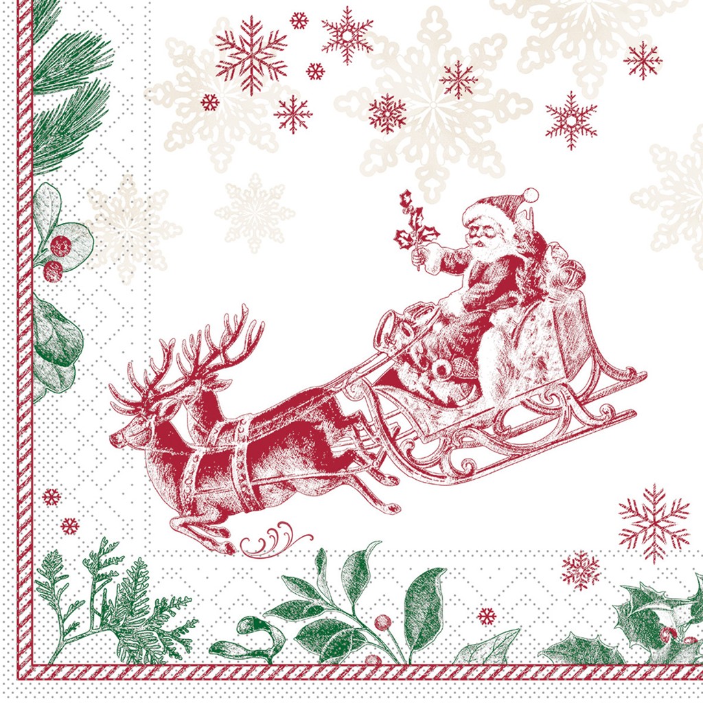 Tissue 3-lagig Serviette Tiemen 40 x 40 cm 1/4 Falz