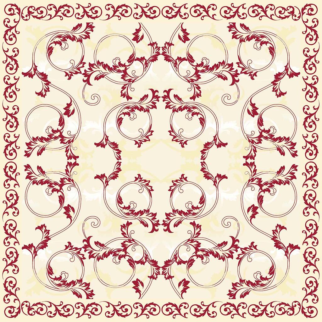 Linclass Tischdecke Michel bordeaux 80 x 80 cm 1/8-Falz