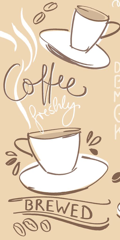 Linclass Serviette Tasty Coffee braun 33 x 33 cm 1/8 Falz