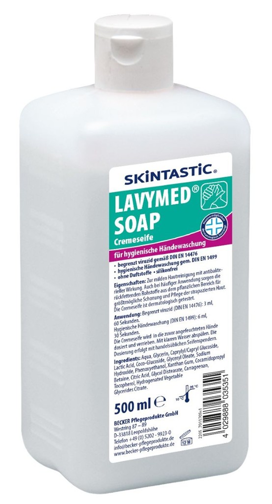 Skintastic Lavymed Soap "Form EURO" weiss, 500ml