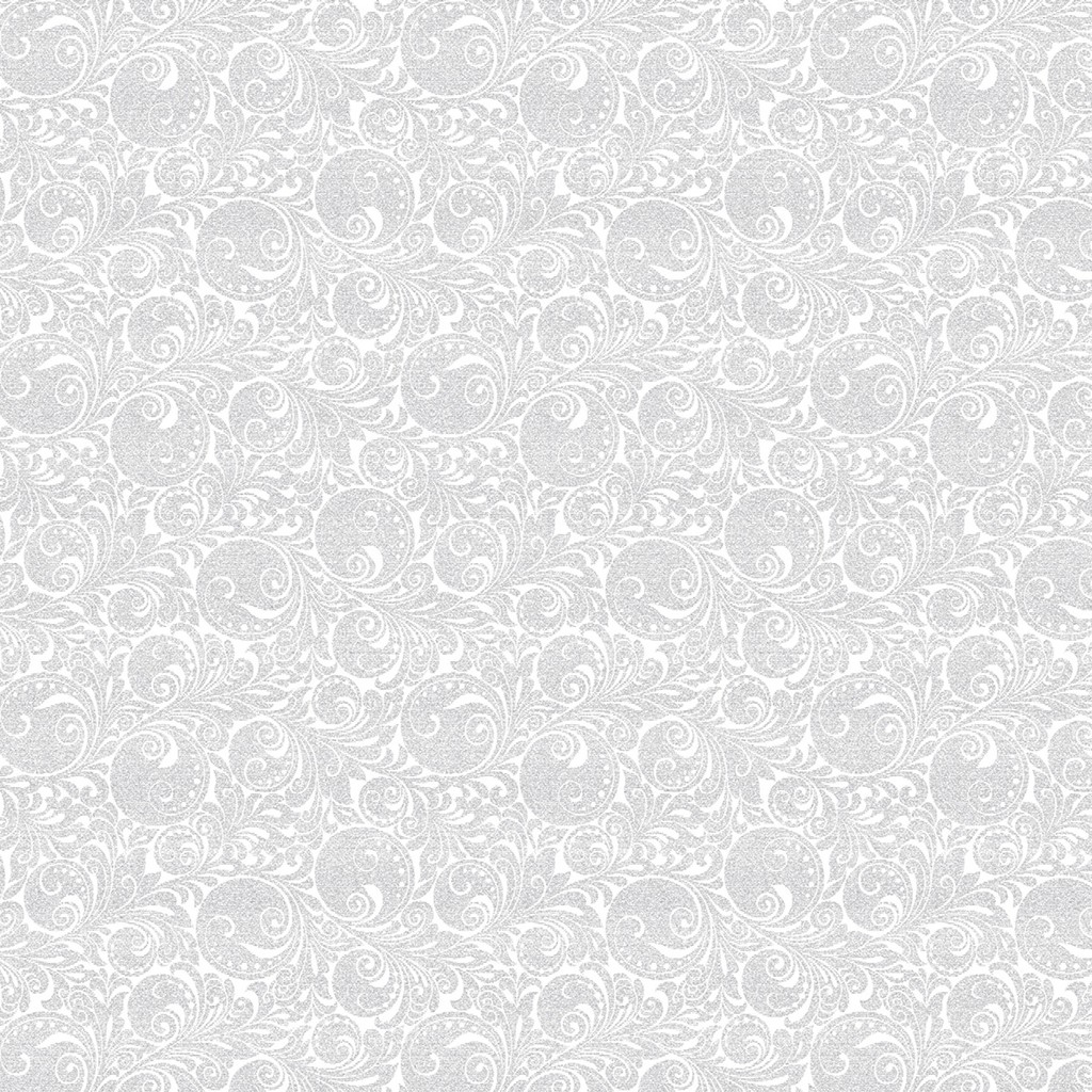 Linclass Tischdecke Jordan weiss-silber 80 x 80 cm 1/8-Falz