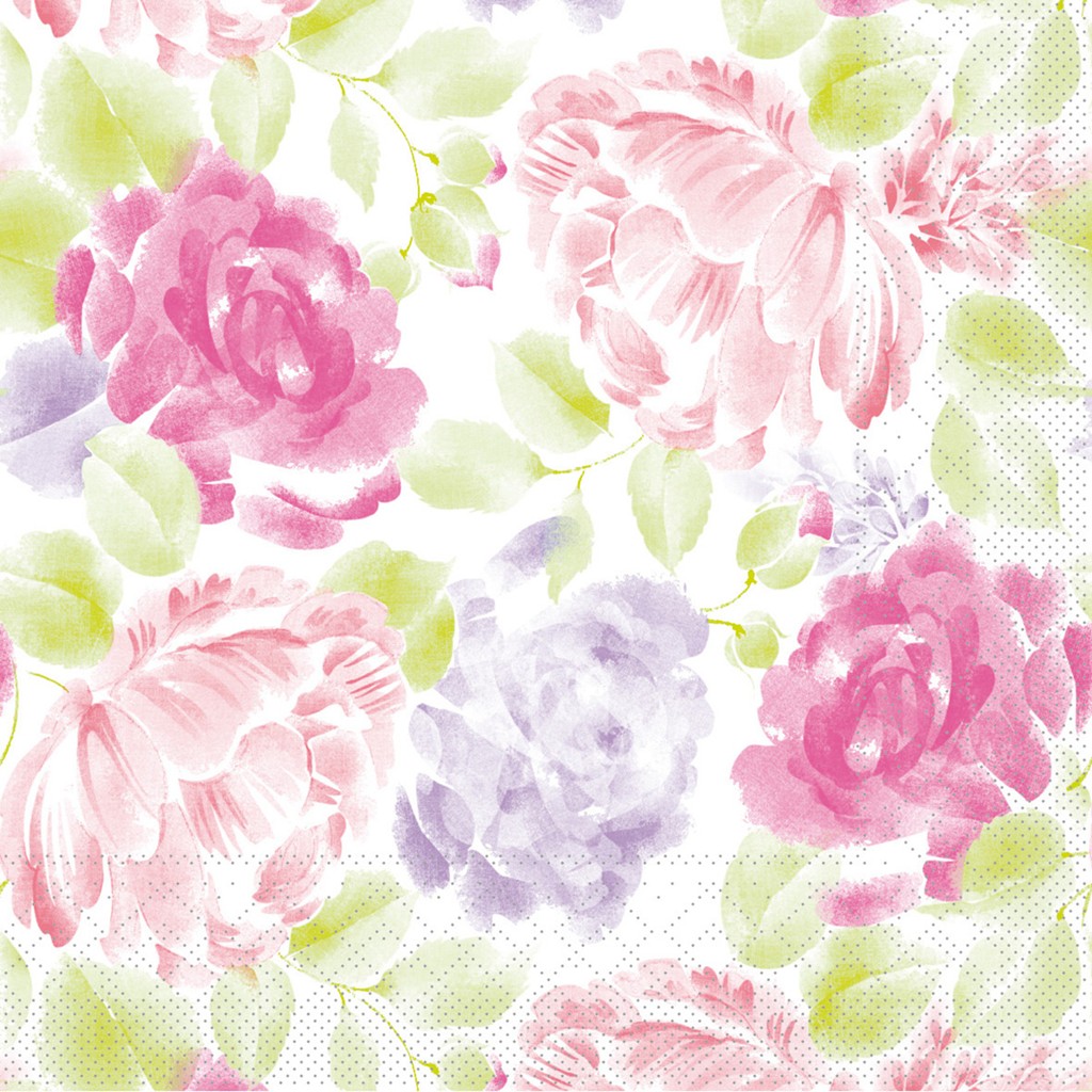 Tissue Serviette Valerie 40 x 40 cm 1/4 Falz 3-lg