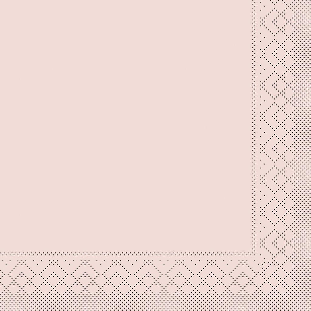 Tissue 3-lg Serviette Basic altrosa 33 x 33 cm 1/4 Falz