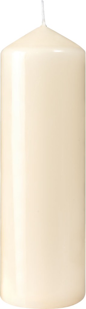 Stumpenkerzen, ca. 90h cream 220 x70 Ø cm