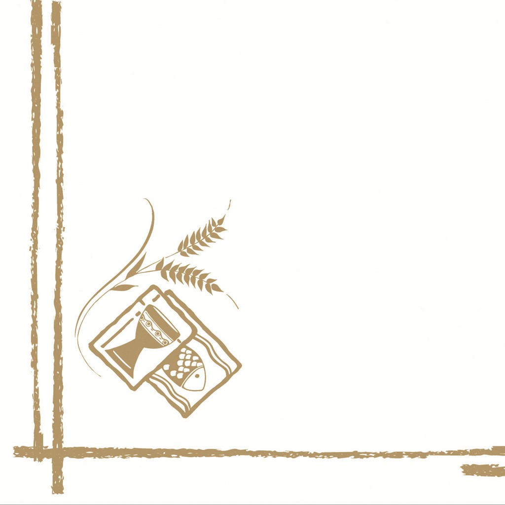 Linclass Serviette Kommunion/Konfirmatio 40 x 40 cm 1/4 Falz