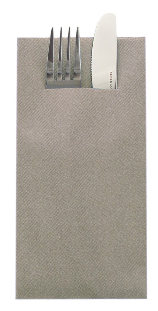 Linclass-Prof. Pocket-Nap. Basic beige g 40 x 40 cm 1/8 Falz