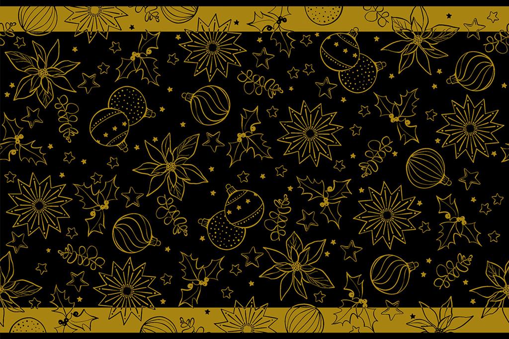 Linclass Tischläufer  Milan schwarz 40 cm x 24 m